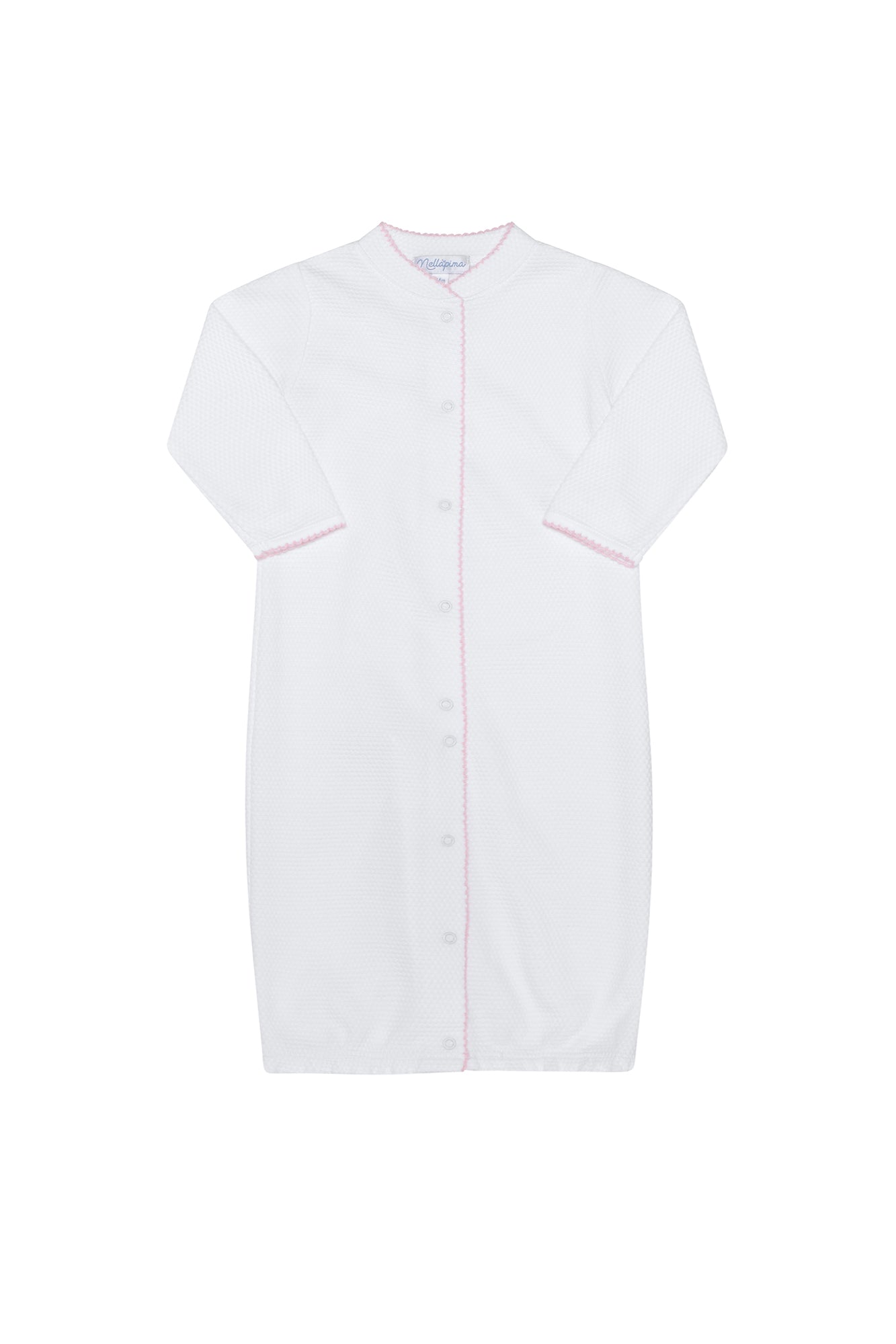 White Bubble Pima Cotton Converter Gown