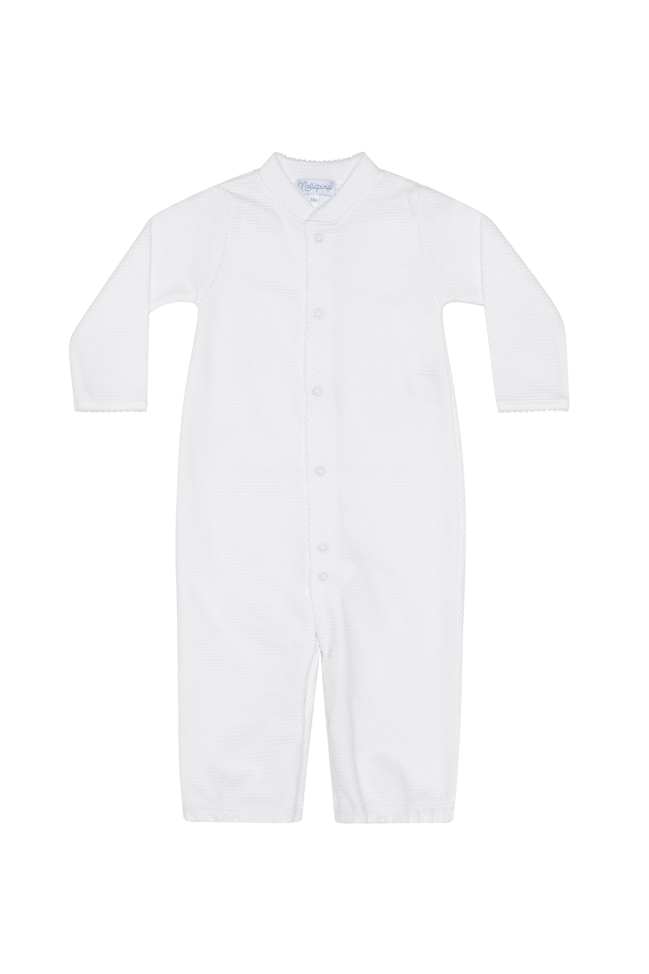 White Bubble Pima Cotton Converter Gown