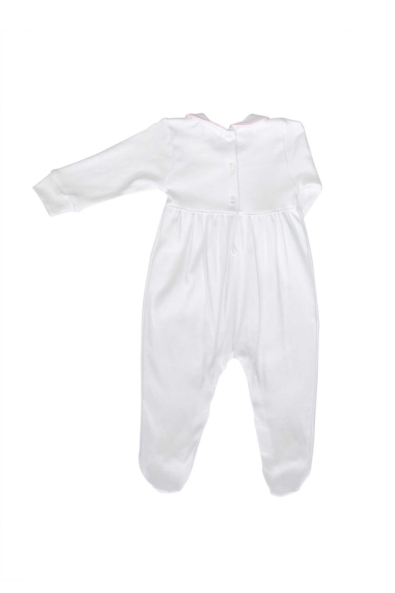 Nella Smocked Baby Boy Pima Cotton Footie