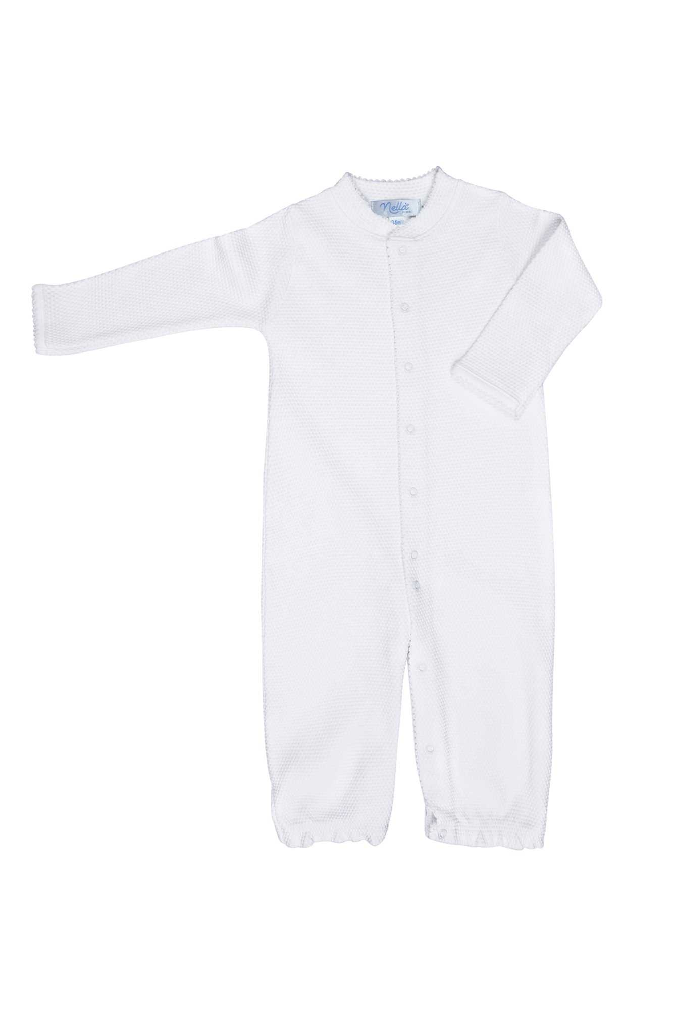 White Bubble Pima Cotton Converter Gown