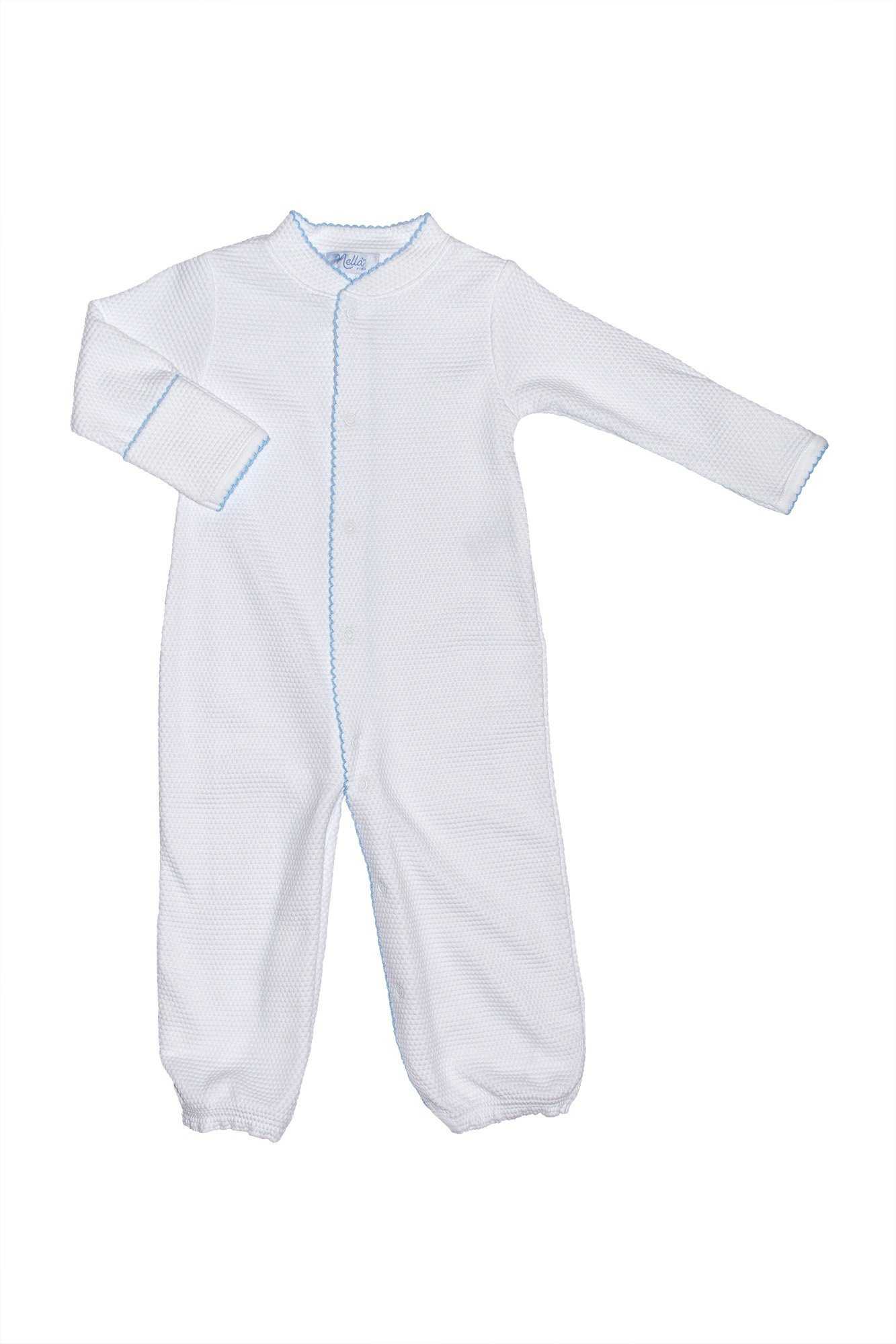 White Bubble Pima Cotton Converter Gown