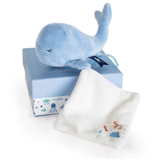Under the Sea: Whale Plush with Doudou blanket