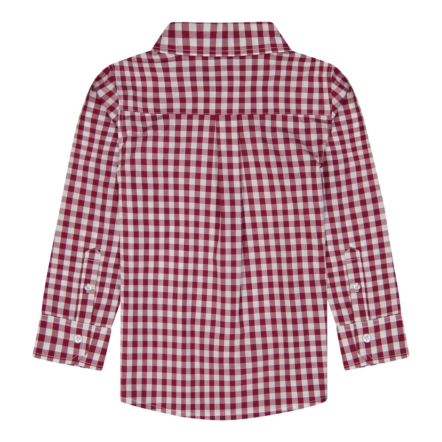 Boys Red Gingham Button Down