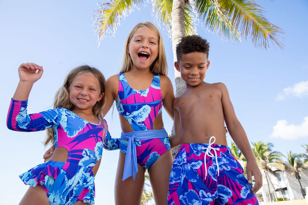 Girls Cape Juniper One Piece Swimsuit