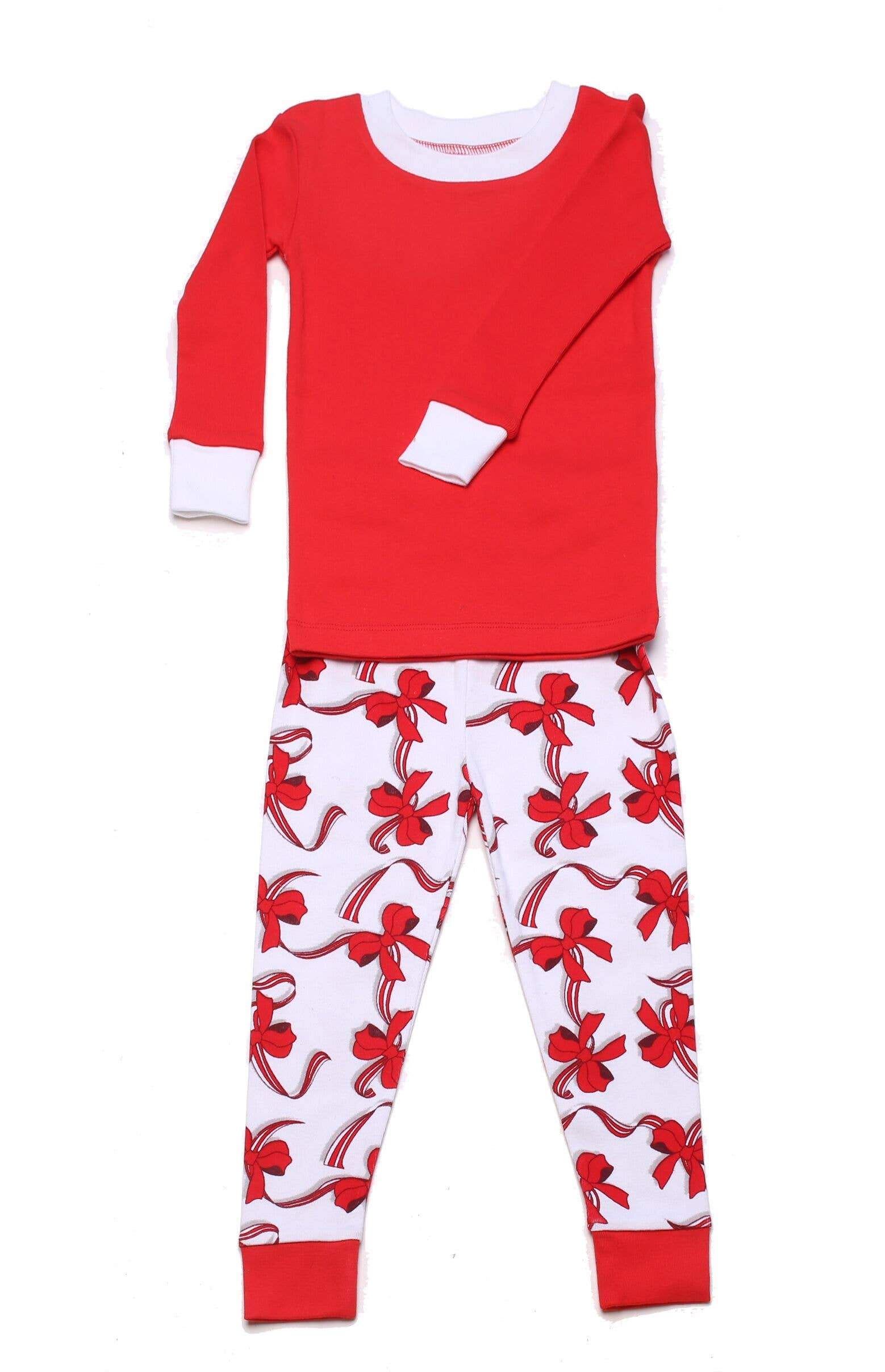 Ribbons and Bows Holiday Pajama Set