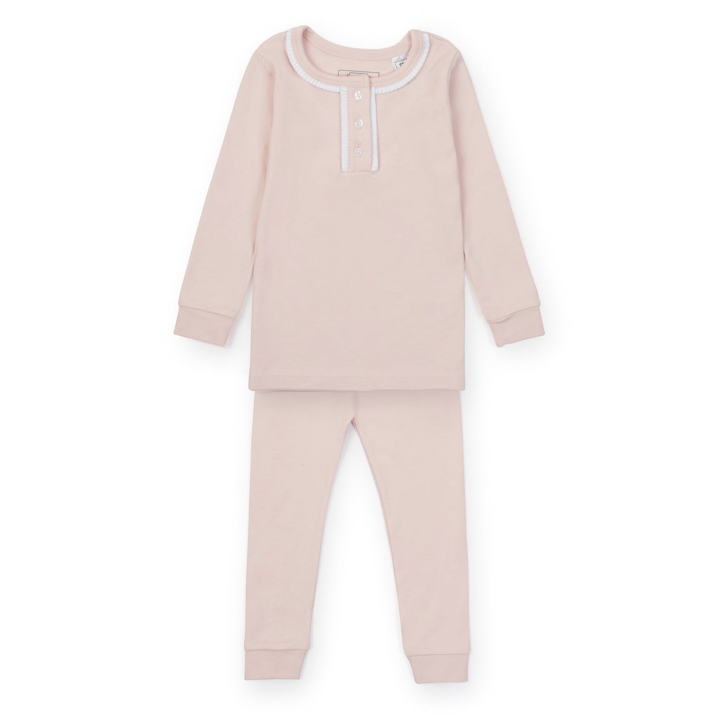 Girls Alden Pima Cotton Pajama Pant Set - Light Pink